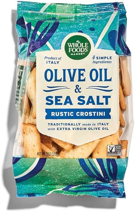 Whole Foods Market, Original Rustic Crostini with Olive Oil & Sea Salt, 6 Ounce - Image 1