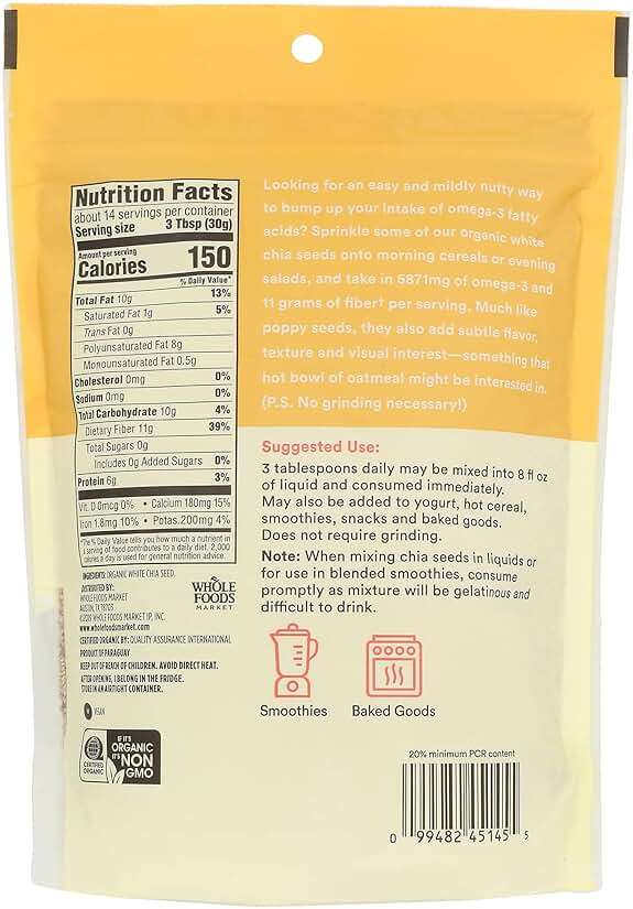 365 by Whole Foods Market, Organic White Chia Seed, 15 Ounce - Image 2
