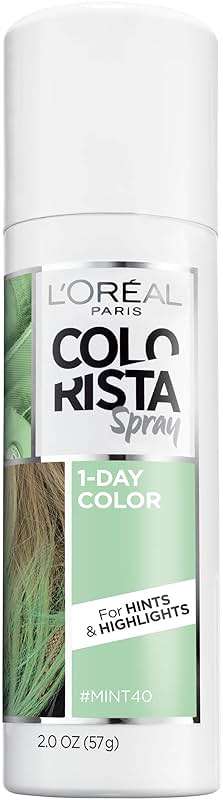 L'Oreal Paris Colorista 1-Day Washable Temporary Hair Color Spray, Mint, 2 Ounces - Image 1