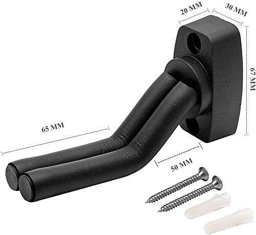 EastyGold Guitar Wall Hanger Stands Ukulele Wall Mount 2 Pack Violin Hook Keep Holder Display Rack Bracket for Most Guitar Bass Accessories - Image 2