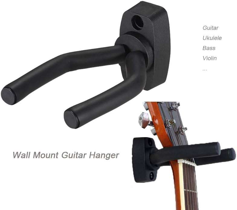 EastyGold Guitar Wall Hanger Stands Ukulele Wall Mount 2 Pack Violin Hook Keep Holder Display Rack Bracket for Most Guitar Bass Accessories - Image 3