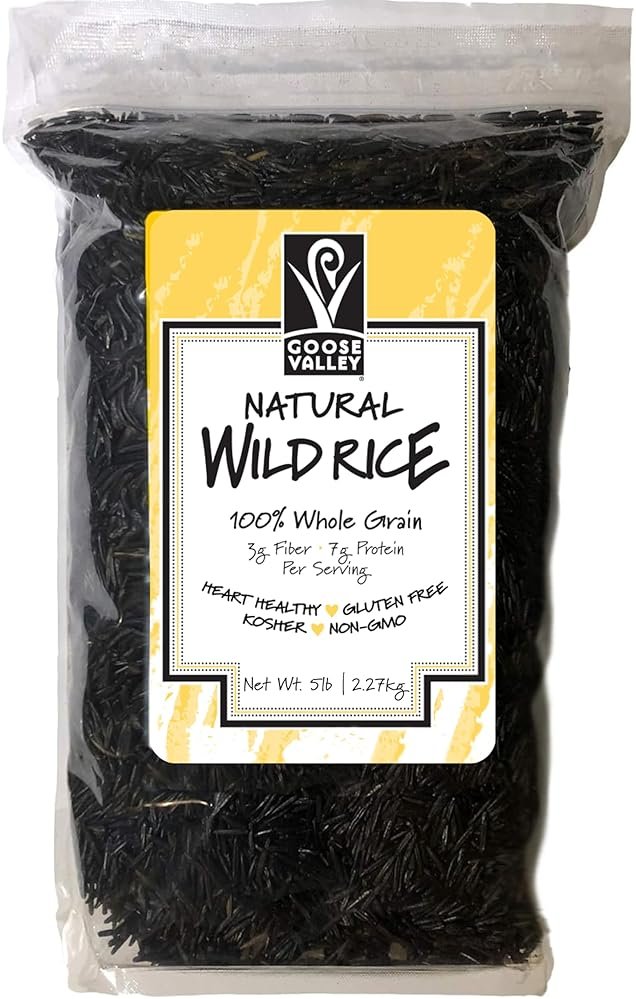 Goose Valley Natural Wild Rice - Family Reserve 5 lbs - Variety of Jumbo High Fiber and High Protein Whole Grain Rice for Healthy Heart - Product Image