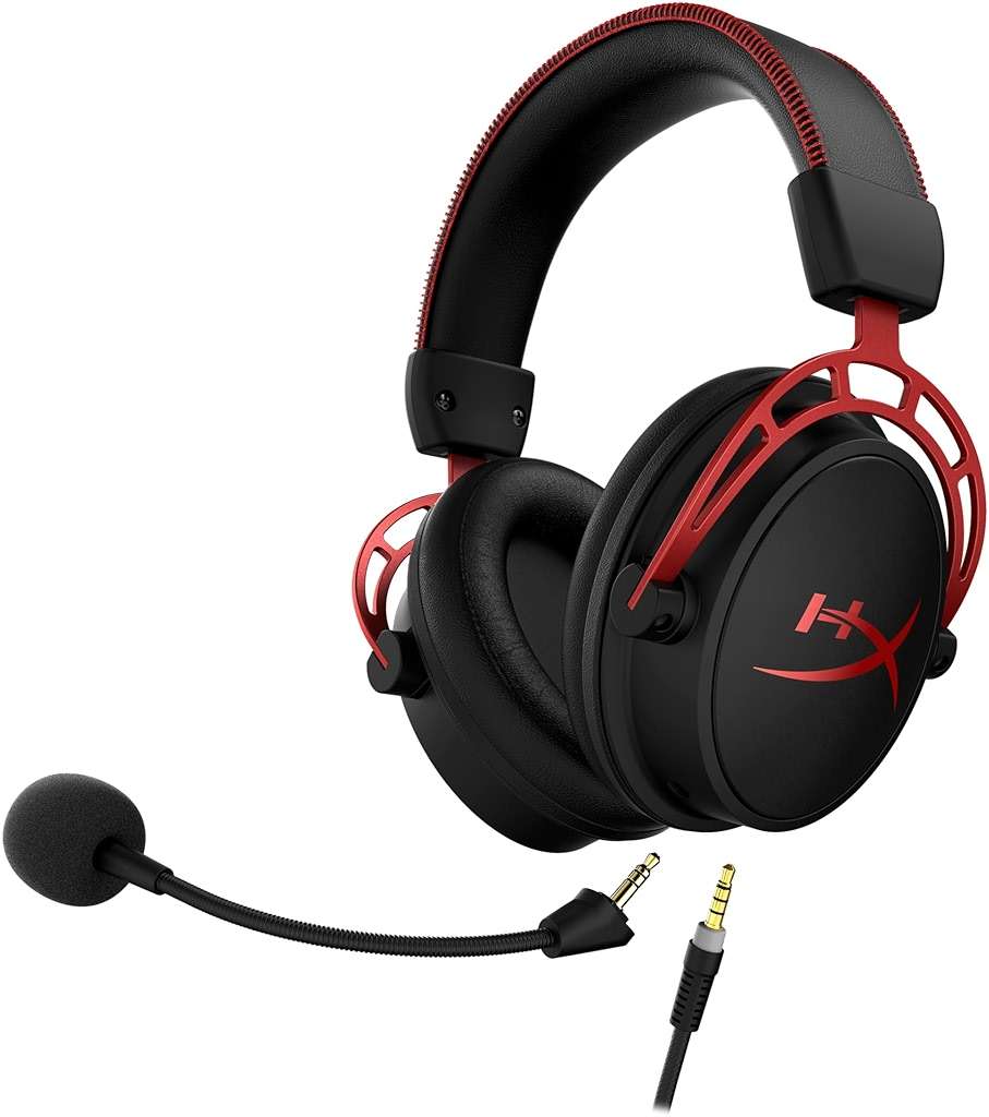 HyperX Cloud Alpha - Gaming Headset, Dual Chamber Drivers, Legendary Comfort, Aluminum Frame, Detachable Microphone, Works on PC, PS4, PS5, Xbox One, Xbox Series X|S, Nintendo Switch and Mobile – Red - Image 3
