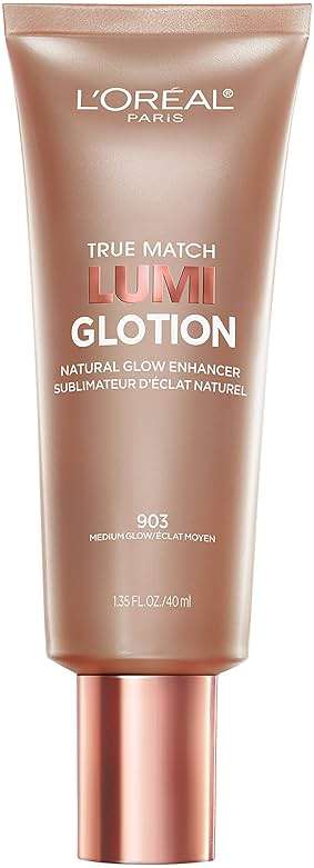 L'Oreal Paris Makeup True Match Lumi Glotion, Natural Glow Enhancer, Illuminator Highlighter, Bronzing Drops For a Sun-Kissed Glow, 903 Medium - Image 1