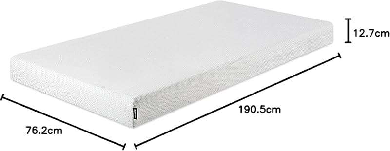ZINUS Narrow Twin Mattress (30” Wide x 75” Long), 5 Inch Memory Foam Mattress for Bunk Beds, Trundles, Youth Bedroom, & Compact Spaces, Medium Feel, CertiPUR-US Certified - Image 7