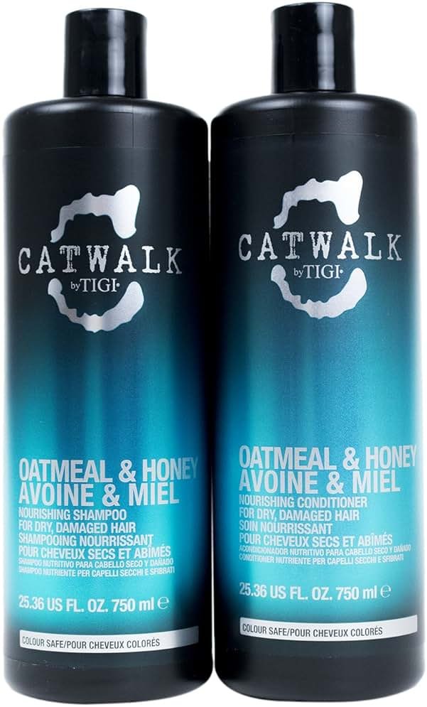 TIGI Catwalk Shampoo and Conditioner, Oatmeal & Honey, 25.36 Oz With Pumps - Product Image