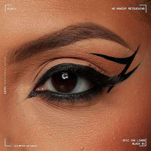 NYX PROFESSIONAL MAKEUP Epic Ink Liner, Waterproof Liquid Eyeliner - Black, Vegan Formula - Image 5