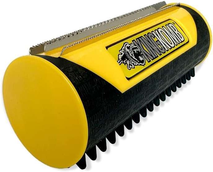 King Kanine Deshedding Dog Brush - Self Cleaning Deshedding Brush for Cats Dogs and Horses - Pet Comb for Grooming and Removing Loose Hair - Designed for Short to Medium Coats of All Stages - Image 8