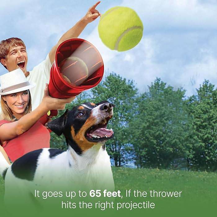 SPOT Launch & Fetch Tennis Ball Launcher Dog Toy | Interactive Dog Fetch Toy Launches Up to 65 Feet | Hands-Free Pickup | Includes 2 Tennis Balls & Removable Shoulder Strap | 24" - Image 3