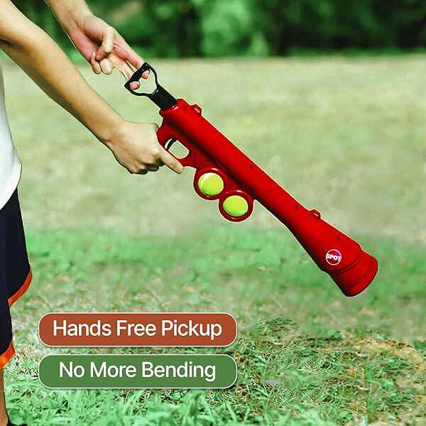 SPOT Launch & Fetch Tennis Ball Launcher Dog Toy | Interactive Dog Fetch Toy Launches Up to 65 Feet | Hands-Free Pickup | Includes 2 Tennis Balls & Removable Shoulder Strap | 24" - Image 4