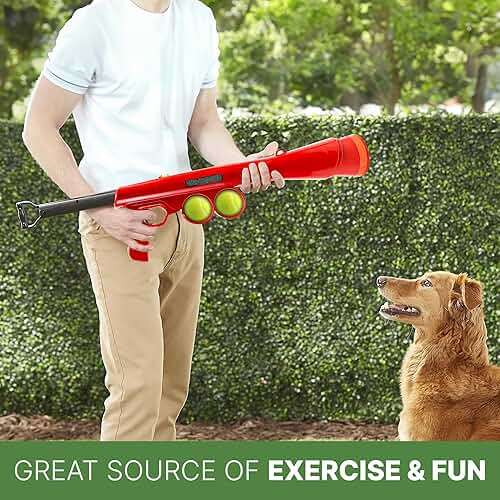 SPOT Launch & Fetch Tennis Ball Launcher Dog Toy | Interactive Dog Fetch Toy Launches Up to 65 Feet | Hands-Free Pickup | Includes 2 Tennis Balls & Removable Shoulder Strap | 24" - Image 7