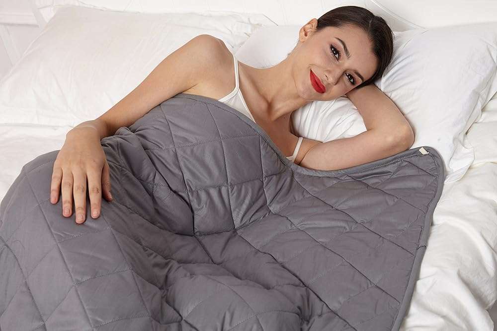 HYPNOSER Weighted Blanket Twin Size (15 lbs 48"x72") for Kids and Adults | Heavy Blanket for Better Sleep, Fits Twin or Full Size Beds (Dark Grey) - Image 2