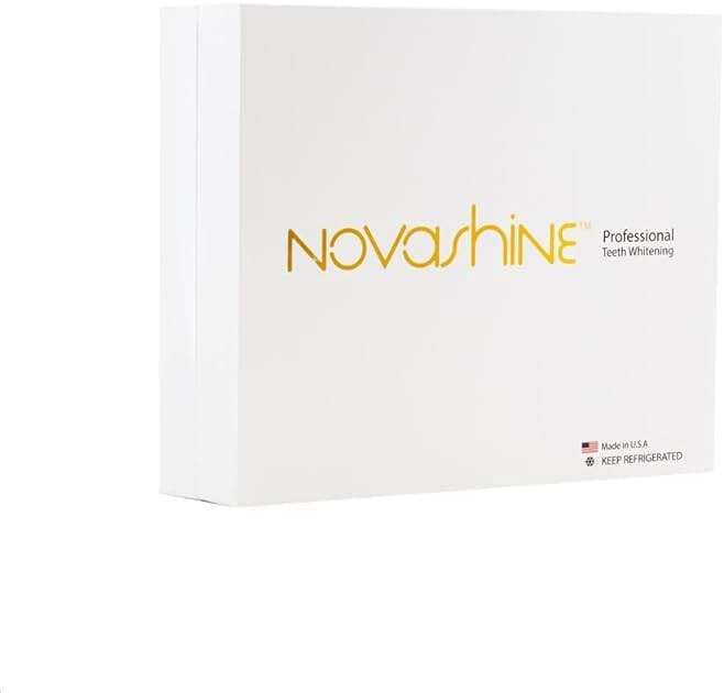 Novashine Professional Teeth Whitening Kit: Advanced Blue LED Light, Concentrated Peroxide Gel, Smartphone Adapter, Travel Bag - Image 1