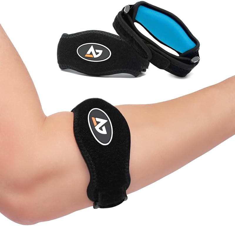 AetherGear Tennis Elbow Brace with Bonus Replacement Strap (1 pack) - Forearm Brace Support Band with Compression Pad and Elbow Strap for Tendonitis, Tennis & Golfer Elbow & Bursitis - Women and Men - Product Image