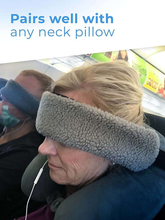 SeatSleeper Travel Pillow Alternative Stops Bobbing | Airplane Head Straps and Car Support Band | Great on Travel Upright | Super Comfy Neck Support | Small & Compact - Image 4
