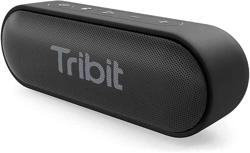 Tribit XSound Go Bluetooth Speaker, 16W Portable Wireless Speaker with Loud Sound, 24H Playtime, IPX7 Waterproof, Custom EQ, XBass, BT5.3, TWS Pairing, Type-C, Outdoor/Home/Travel/Beach/Shower (Black) - Product Image
