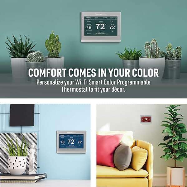Honeywell Home RTH9585WF1004 Wi-Fi Smart Color Thermostat, 7 Day Programmable, Touch Screen, Energy Star, Alexa Ready, Gray - Image 5