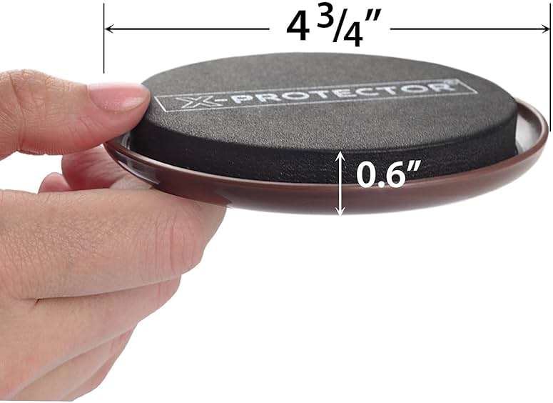 Furniture Sliders for Carpet X-PROTECTOR - 8 PCS Best Heavy Moving Pads 4 3/4" - Sliders for Furniture. Move Your Furniture Easy with Reusable Furniture Movers Sliders for Carpets! - Image 2