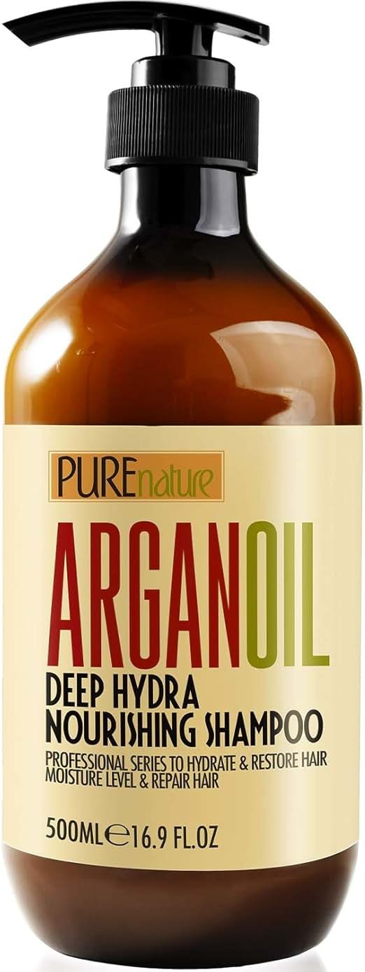 Moroccan Argan Oil Shampoo - Sulfate SLS Paraben Free Moisturizing Treatment for Women and Men - For All Types Including Curly, Dry, Damaged and Oily Hair - Hydrating and Nourishing - Salon Grade - Product Image