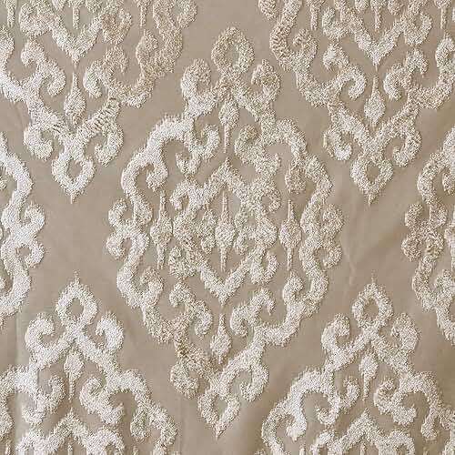 Sun Smart Mirage 100% Total Blackout Single Window Curtain, Knitted Jacquard Damask Room Darkening Curtain Panel with Grommet Top 50 x 84 in, Champange - Image 6