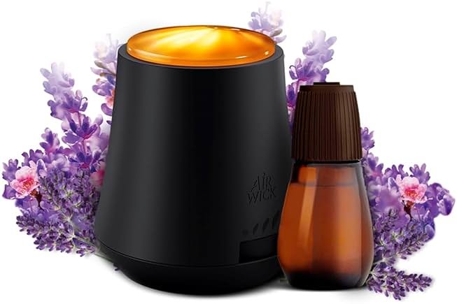 Air Wick Essential Mist Starter Kit, Diffuser + 1 Refill, Lavender and Almond Blossom, Air Freshener, Essential Oils - Product Image