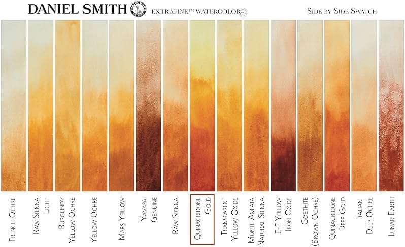 Daniel Smith 284600238 DANIEL SMITH Extra Fine Watercolor 15ml Paint Tube, Quinacridone, Gold - Image 3