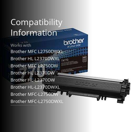 Brother TN-770 HL-L2370DW L2370DWXL MFC-L2750DW L2750DWXL Toner Cartridge (Black) in Retail Packaging - Image 4
