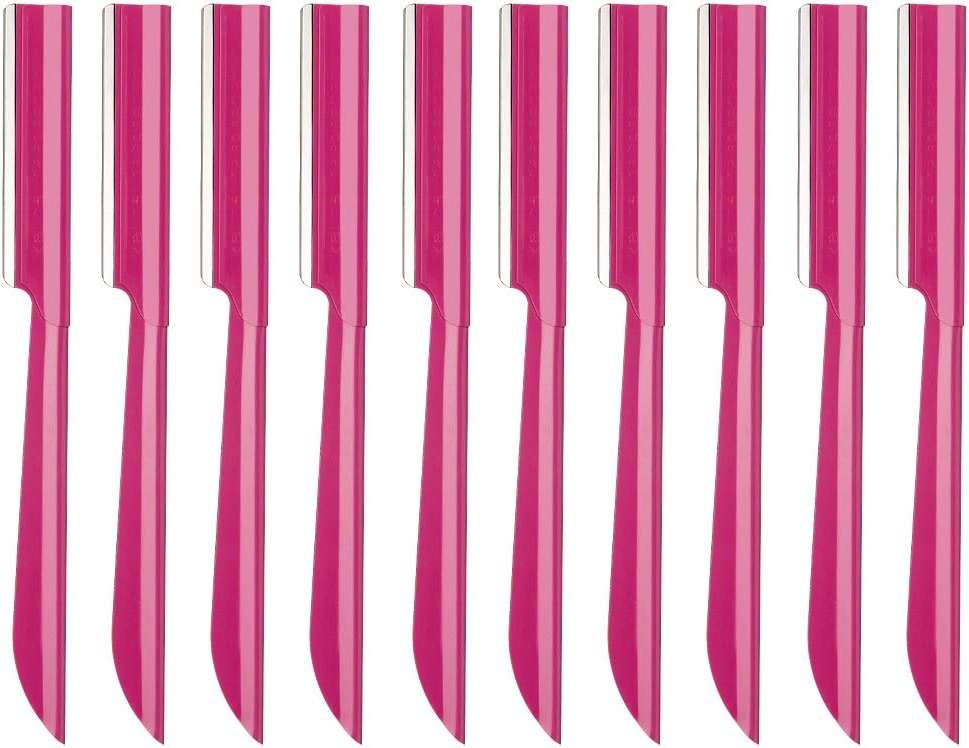 Eyebrow Trimmer, Completely Stainless Steel Eyebrow Razor Shaper for Men and Women, Grooming Shavers(10 pcs/box) - Image 1