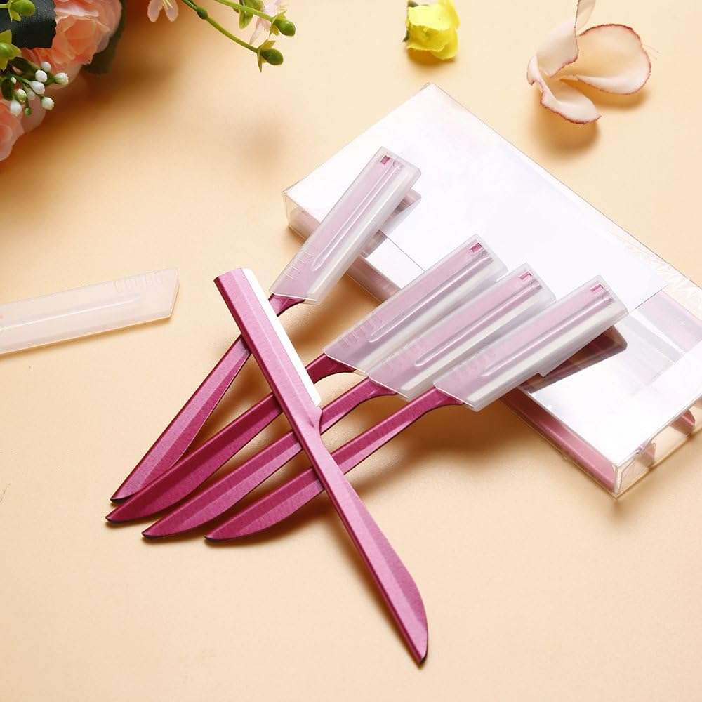Eyebrow Trimmer, Completely Stainless Steel Eyebrow Razor Shaper for Men and Women, Grooming Shavers(10 pcs/box) - Image 2
