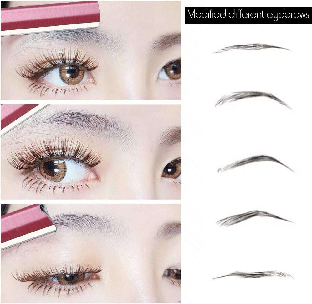 Eyebrow Trimmer, Completely Stainless Steel Eyebrow Razor Shaper for Men and Women, Grooming Shavers(10 pcs/box) - Image 3