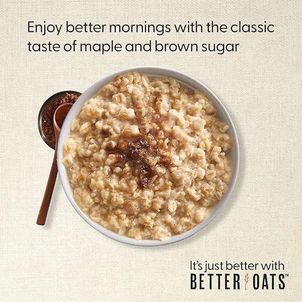 Better Oats 100 Calorie Maple & Brown Sugar Oatmeal, 10 Pouches (Pack of 6) | Made With Whole Grains, Rolled Grains, Flax Seeds, Cooks in 90 Seconds - Image 5