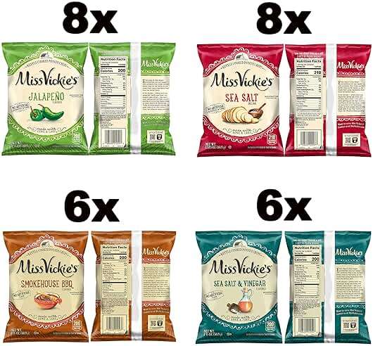 Miss Vickie's Kettle Cooked Potato Chips, Variety Pack, 1.375 Ounce (Pack of 28) - Image 3