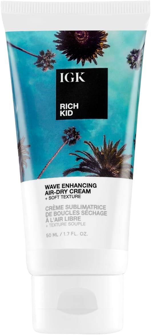 IGK RICH KID Wave Enhancing Air-Dry Cream | Hold + Texture + Shine | Vegan + Cruelty Free | - Product Image