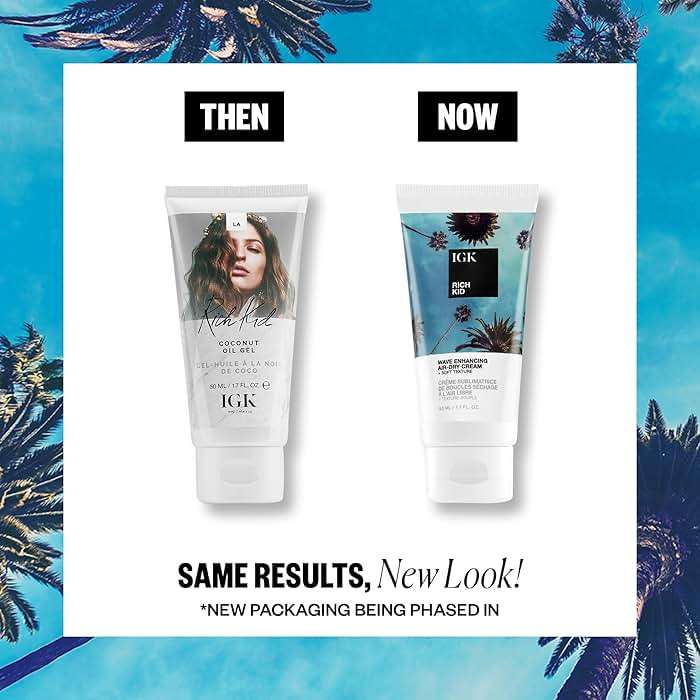 IGK RICH KID Wave Enhancing Air-Dry Cream | Hold + Texture + Shine | Vegan + Cruelty Free | - Image 2