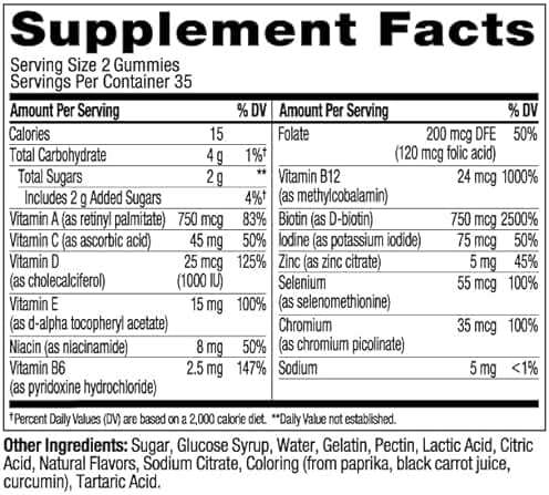 Olly Teen Girl Multi Gummy, Healthy Skin and Immune Support, 15 Essential Vitamins, Biotin, Zinc, Calcium, Chewable Multivitamin, Berry Melon, 35 Day Supply, 70 Count - Image 8