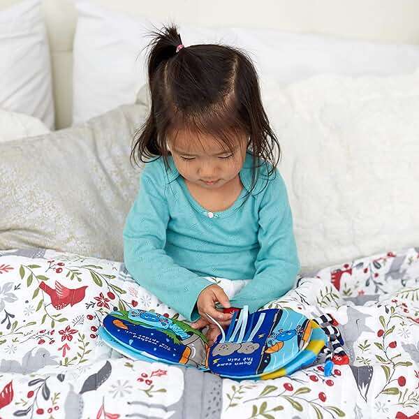 Melissa & Doug K's Kids Itsy-Bitsy Spider 8-Page Soft Activity Book for Babies and Toddlers - Cloth Baby Book And Sensory Toy With Textures To Grasp And Pages To Play Peekaboo, Ages 1 Month+ - Image 2