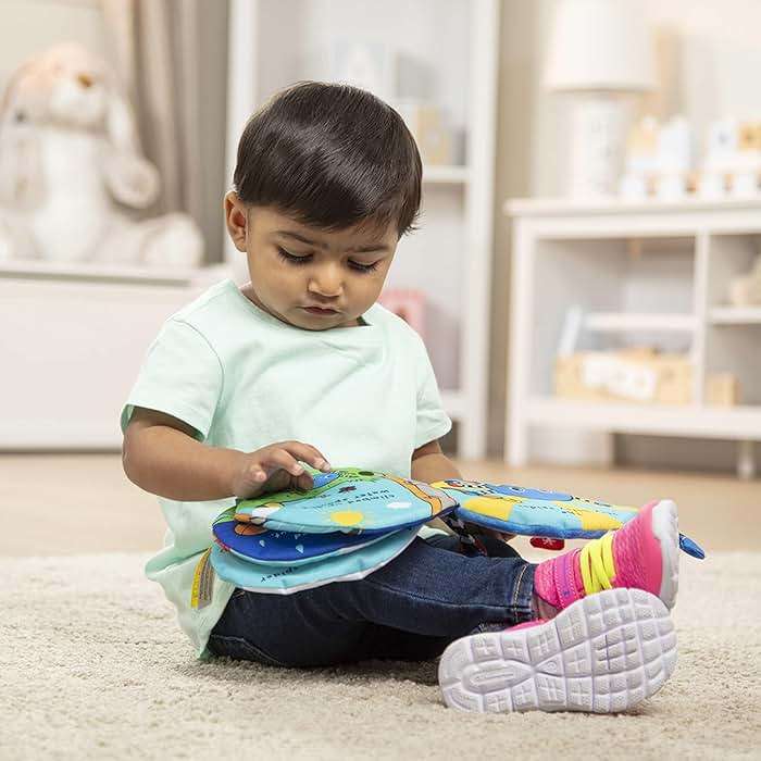 Melissa & Doug K's Kids Itsy-Bitsy Spider 8-Page Soft Activity Book for Babies and Toddlers - Cloth Baby Book And Sensory Toy With Textures To Grasp And Pages To Play Peekaboo, Ages 1 Month+ - Image 7