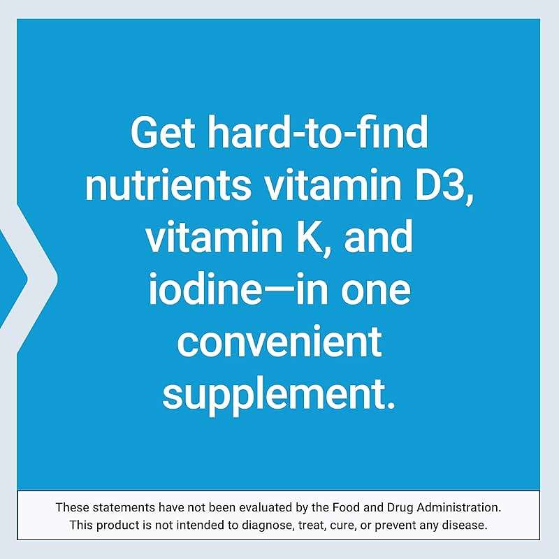 Life Extension Vitamins D and K with Sea-Iodine, Vitamin D3, Vitamin K1 and K2, Iodine, Supports Immune, Bone, arterial and Thyroid Health, Non-GMO, Gluten-Free, 60 Capsules - Image 6