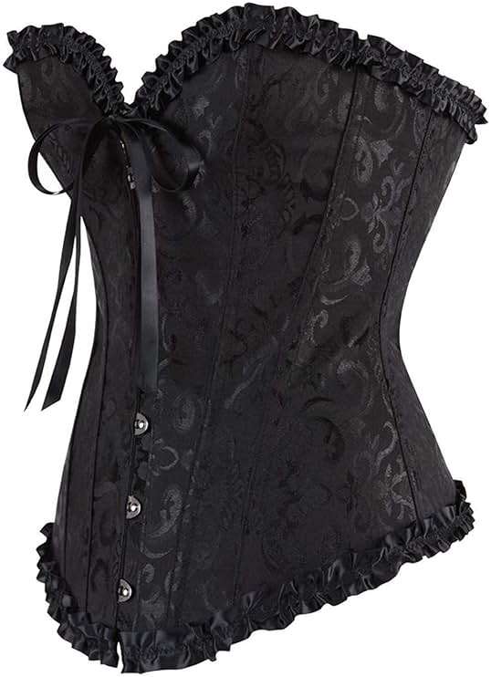 EVAbaby Women Sexy Floral Boned Corset Overbust Body Shaper Bustier - Image 3