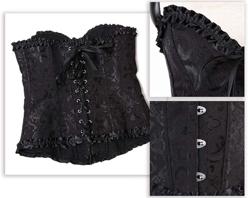 EVAbaby Women Sexy Floral Boned Corset Overbust Body Shaper Bustier - Image 5