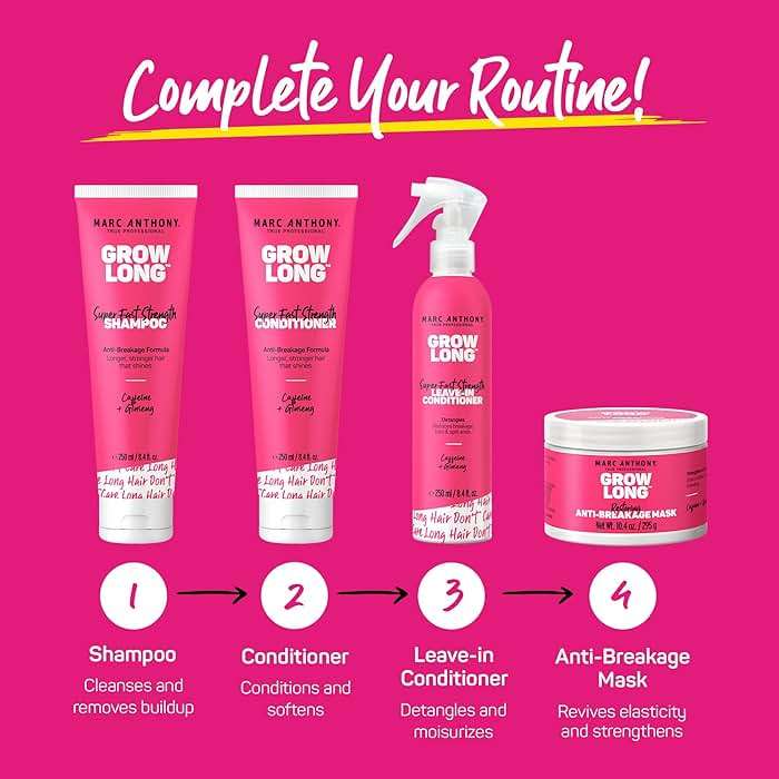 Marc Anthony Strengthening Conditioner, Grow Long - Anti-Frizz, Anti-Breakage & Nourishing Formula For Split Ends, & Hair Growth - Biotin, Vitamin E, Caffeine & Ginseng for Dry & Damaged Hair - Image 9