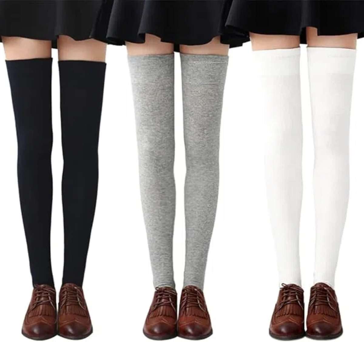 Chalier Womens Thigh High Socks Causal Stockings for Women Soft Thigh Socks - Image 1
