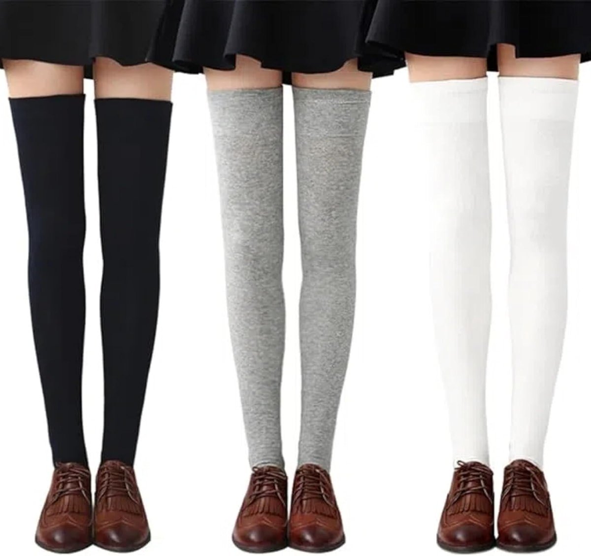 Chalier Womens Thigh High Socks Causal Stockings for Women Soft Thigh Socks - Product Image