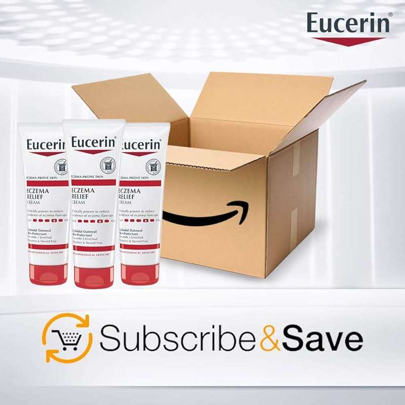 Eucerin Eczema Relief Body Cream, Colloidal Oatmeal Enriched, Steroid Free Eczema Cream, 8 OZ Tube, Pack of 3 - Image 10