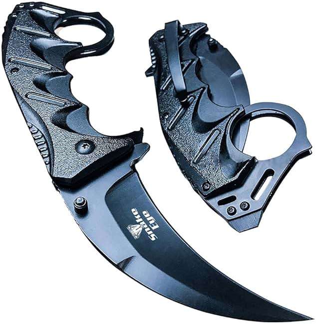 Snake Eye Tactical Everyday Carry Assist Style Folding Pocket Knife EDC (Black) - Image 1