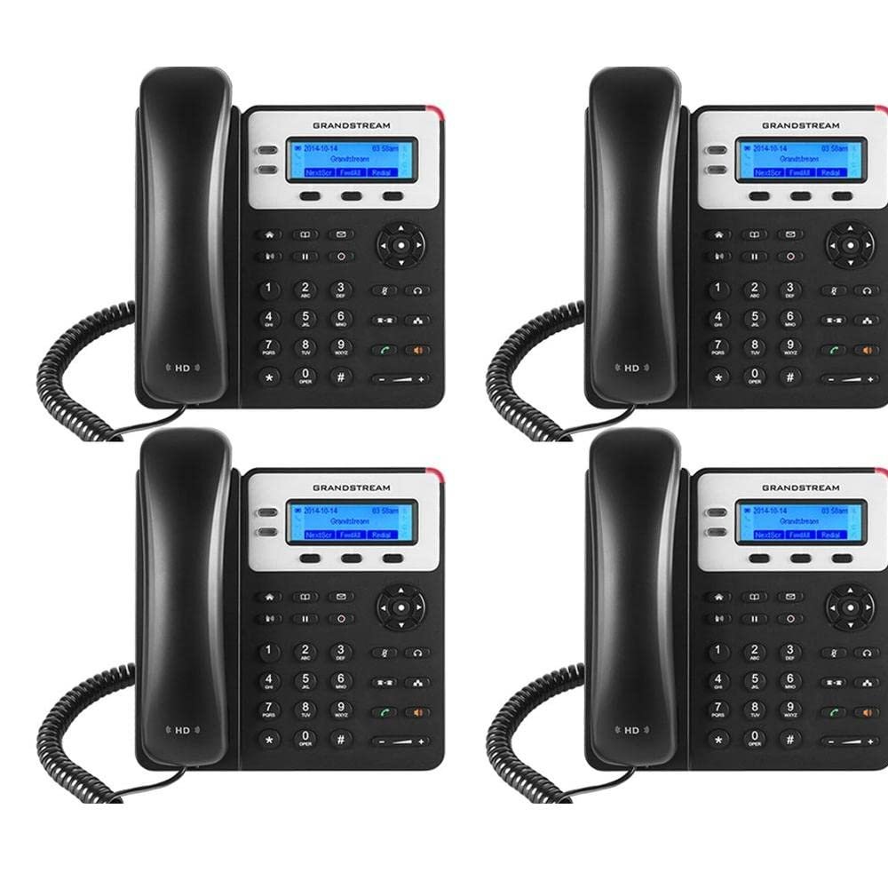 Grandstream GXP1625 IP Phone 4-Pack, Dual SIP Accounts, HD Audio, 3-Way, Call-Waiting, PoE, Multi-Language - Product Image