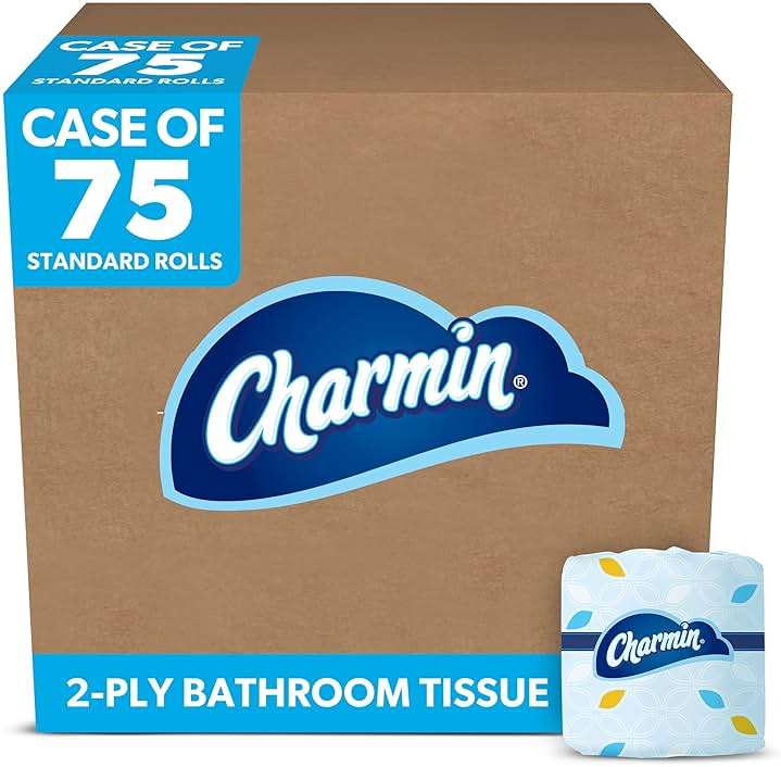 Charmin Commercial Bathroom Tissue, Septic Safe, Individually Wrapped, 2-Ply, White, 450 Sheets/roll, 75 Rolls/carton - Image 1