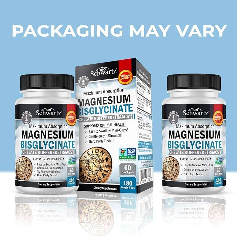 Magnesium Bisglycinate Chelated Supplement - High Absorption Magnesium Glycinate Supplement for Women and Men - Sleep, Muscle, Bone & Joint Support - Non-GMO, Non-Laxative Chelate - 180 Capsules - Image 3