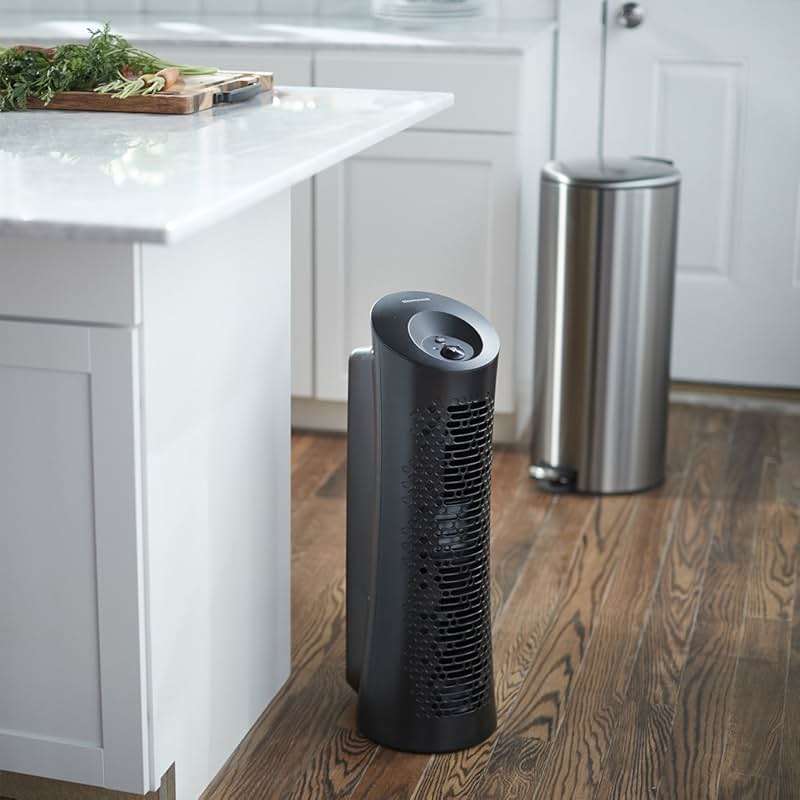 Honeywell HPA030 HEPA Tower Air Purifier, Airborne Allergen Reducer for Medium/Large Rooms (200 sq ft), Black - Wildfire/Smoke, Pollen, Pet Dander, and Dust Air Purifier - Image 2