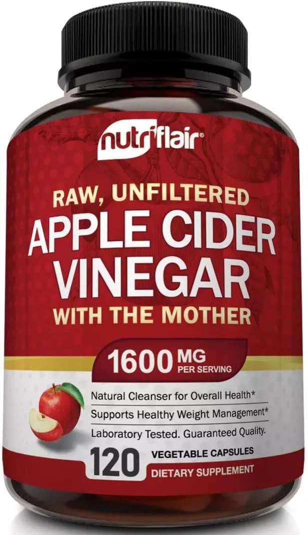 Apple Cider Vinegar Capsules with The Mother - 120 Vegan ACV Pills - Best Supplement for Healthy Weight Loss, Diet, Keto, Digestion, Detox, Immune - Powerful Cleanser & Appetite Suppressant Non-GMO - Image 1